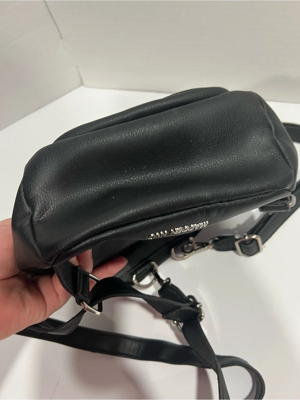 Madden NYC Black Sequin Accent Mini Backpack - Women